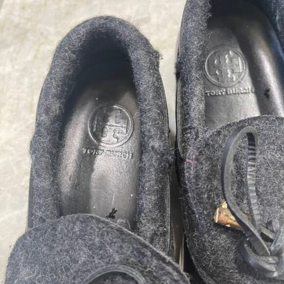 Tory Burch black patent leather duck rain shoes sz 11/41 - Picture 5 of 16